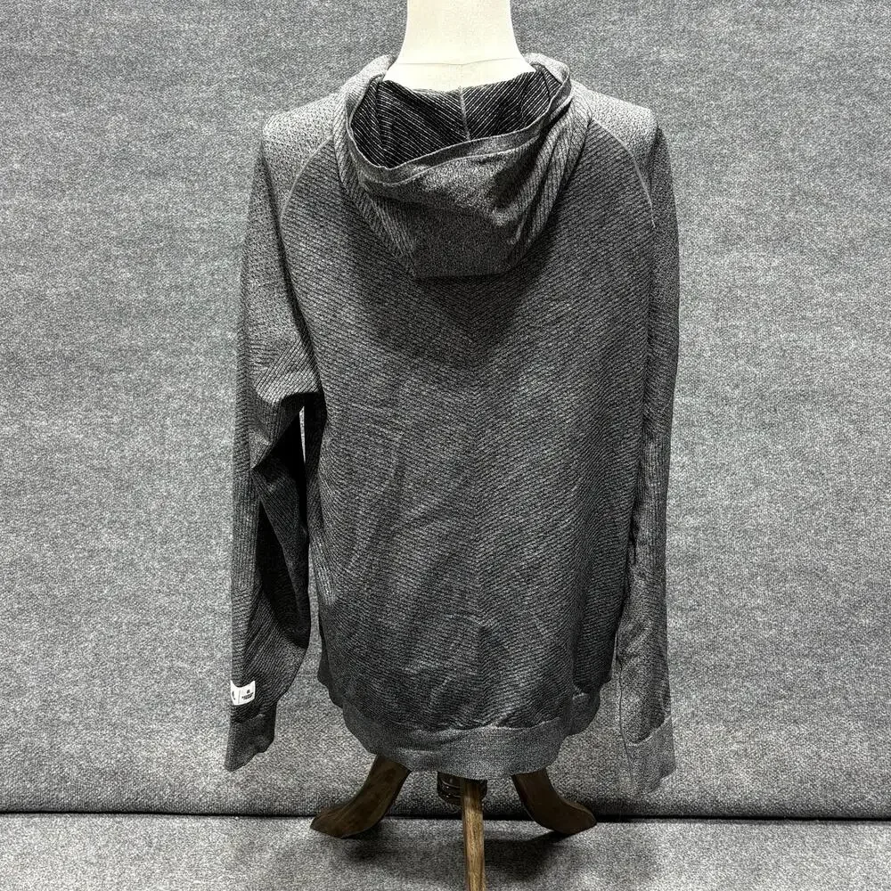 Adidas Reigning Champ Hoodie Mens Medium Gray Full Zip Stripe Lightweight Jersey